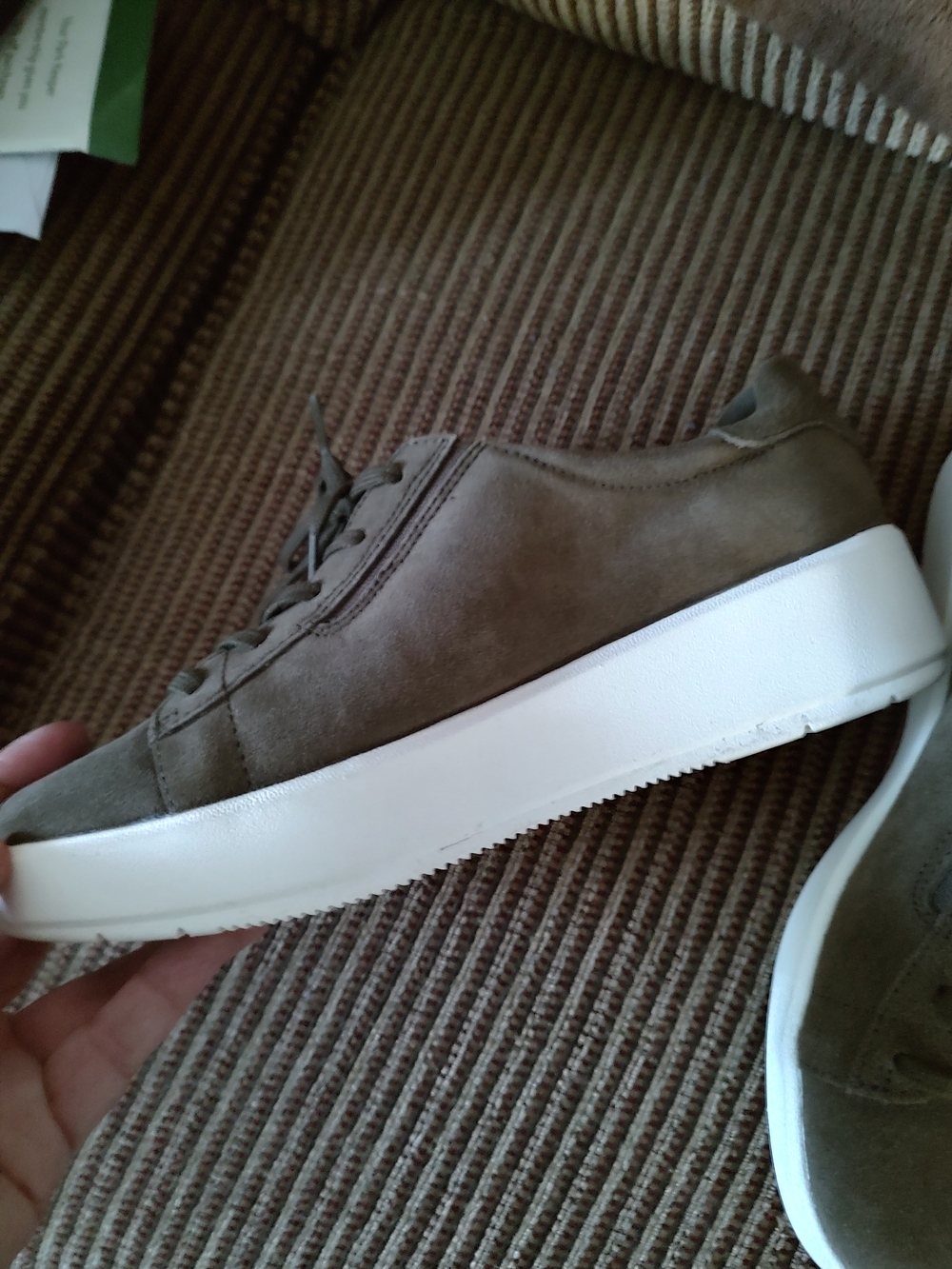 Clarks Women's Olive Suede Platform Sneaker
